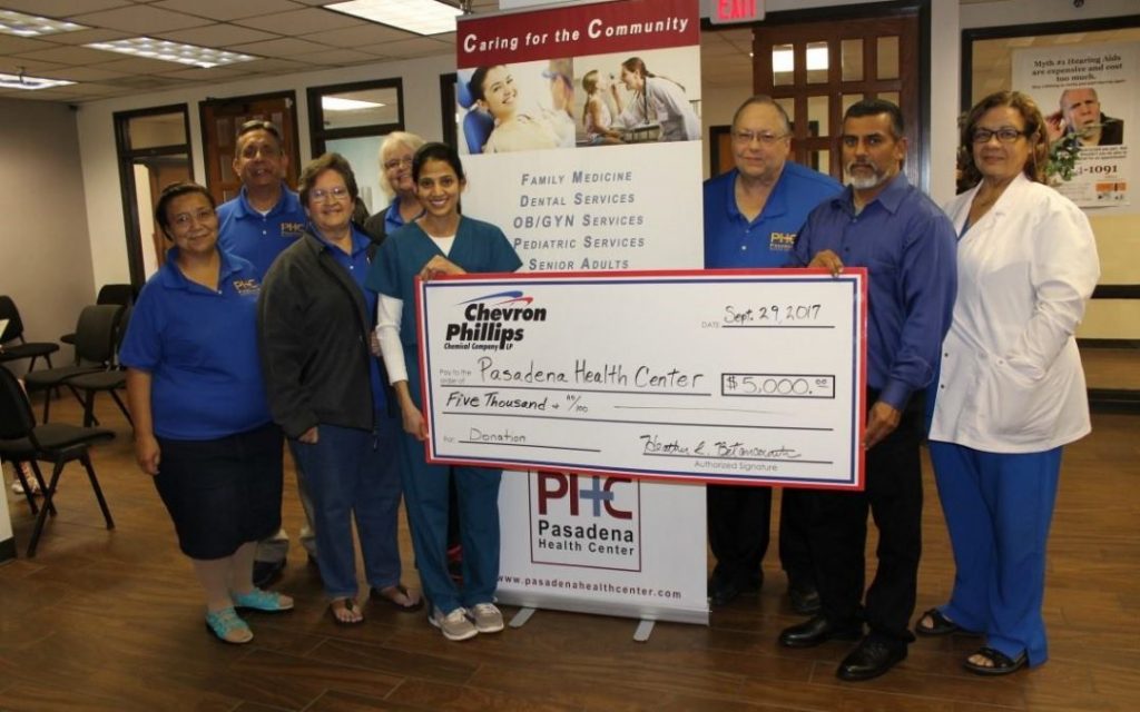 CPChem Helps Pasadena Health Center with Disaster Relief Donation